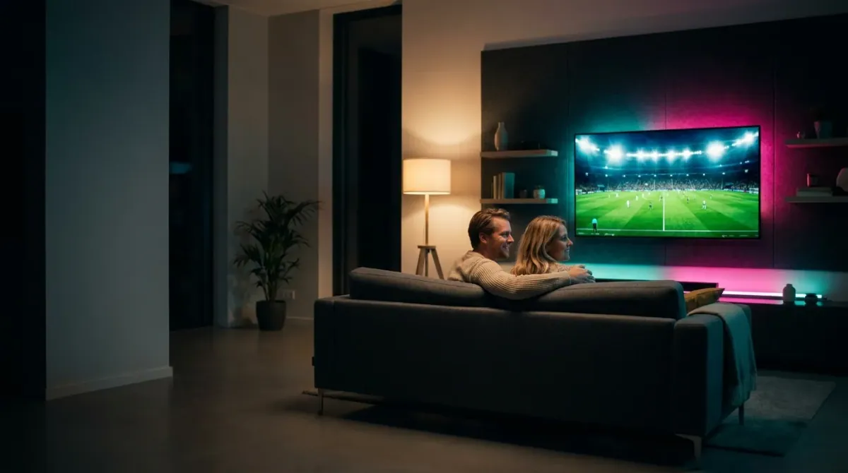Par som streamar live sport med TelePlay